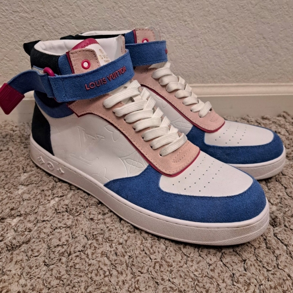 Louis Vuitton High Top Multicolored Leather Sneakers US 11